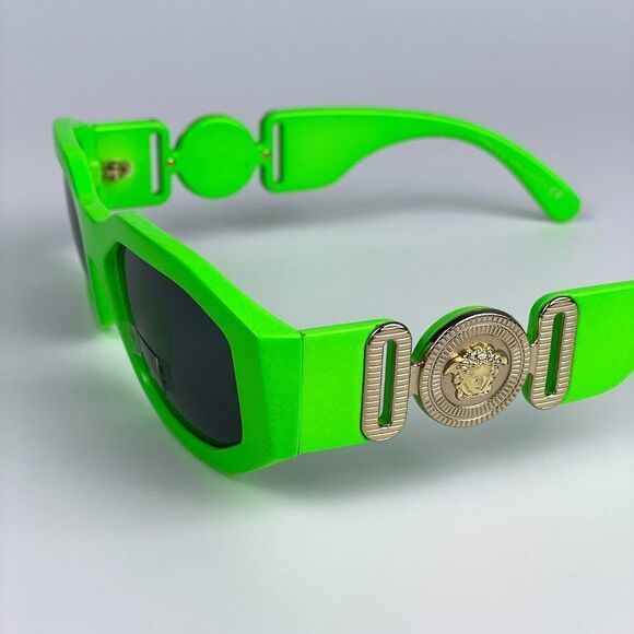 NEW Versace VE4361 531987 Medusa Biggie Green Gray Unisex Sunglasses - Picture 6 of 9